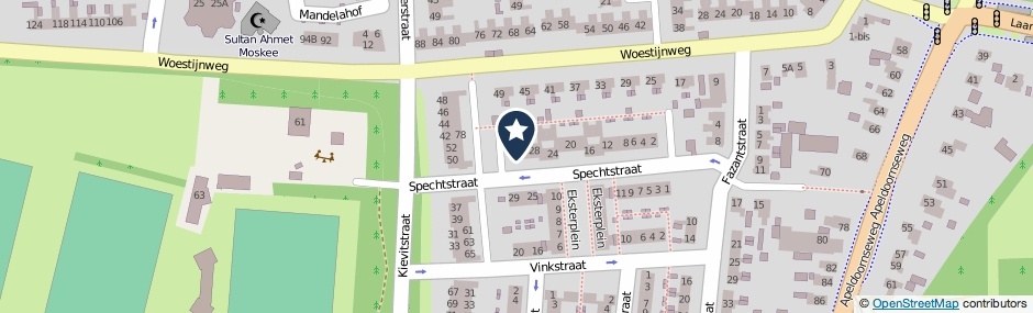 Kaartweergave Spechtstraat 32 in Vaassen