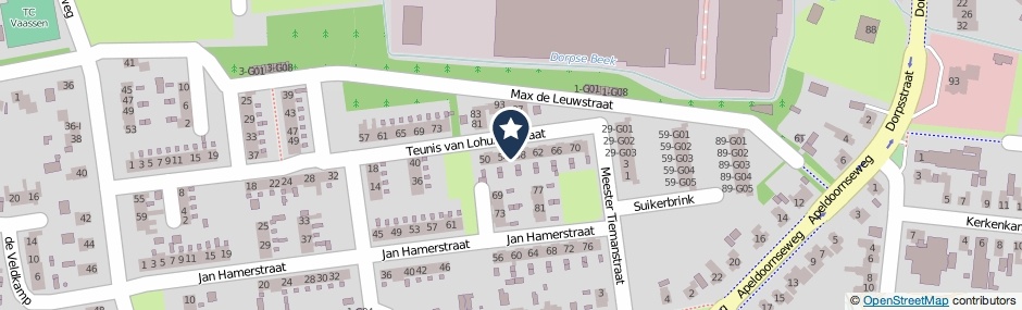 Kaartweergave Teunis Van Lohuizenstraat 56 in Vaassen
