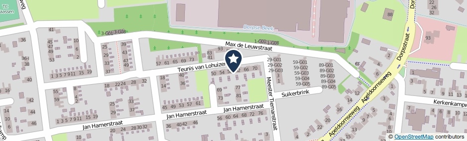 Kaartweergave Teunis Van Lohuizenstraat 60 in Vaassen