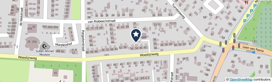 Kaartweergave Van Riebeeckstraat 21 in Vaassen