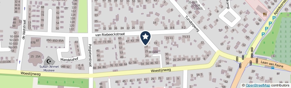 Kaartweergave Van Riebeeckstraat 31 in Vaassen