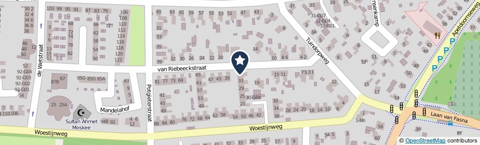 Kaartweergave Van Riebeeckstraat 37 in Vaassen