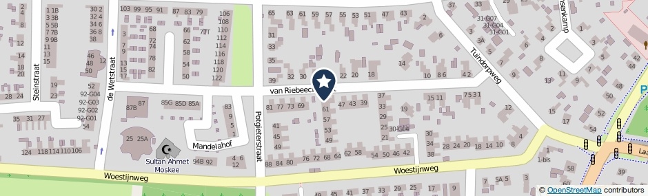 Kaartweergave Van Riebeeckstraat 65 in Vaassen