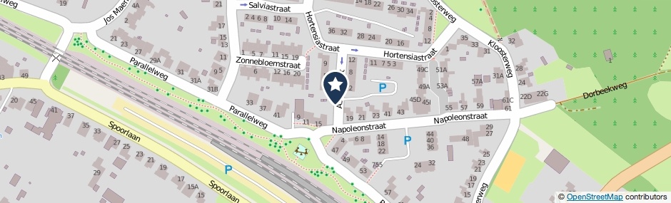 Kaartweergave Asterstraat in Valkenburg (Limburg)