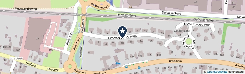 Kaartweergave Generaal De Cevalaan in Valkenburg (Limburg)