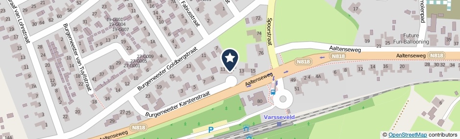 Kaartweergave Burgemeester Karstenstraat 11-A in Varsseveld