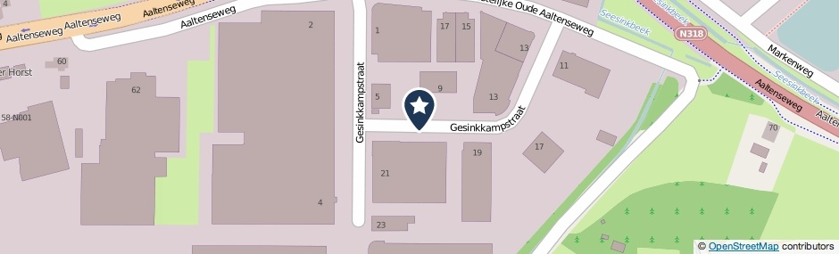 Kaartweergave Gesinkkampstraat in Varsseveld