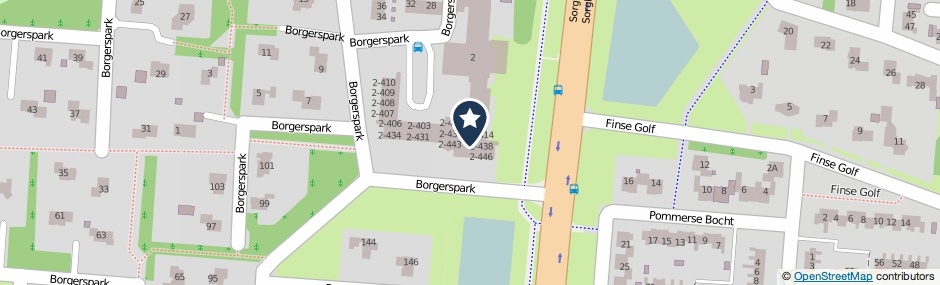 Kaartweergave Borgerspark 2-445 in Veendam