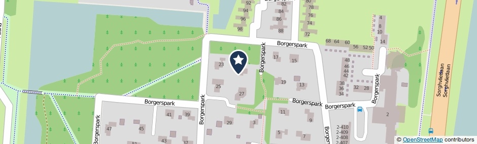 Kaartweergave Borgerspark 21 in Veendam