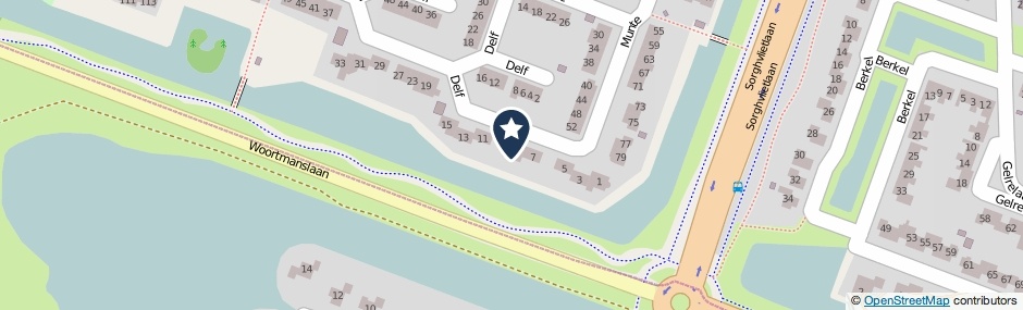 Kaartweergave Delf 9 in Veendam