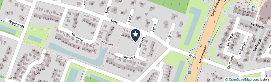 Kaartweergave Eems 3 in Veendam