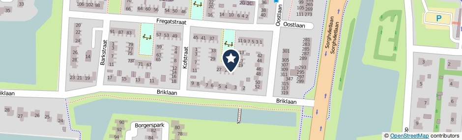 Kaartweergave Fregatstraat 21 in Veendam