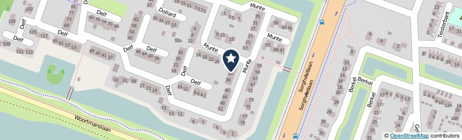 Kaartweergave Munte 32 in Veendam