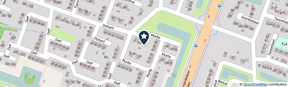 Kaartweergave Munte 7 in Veendam