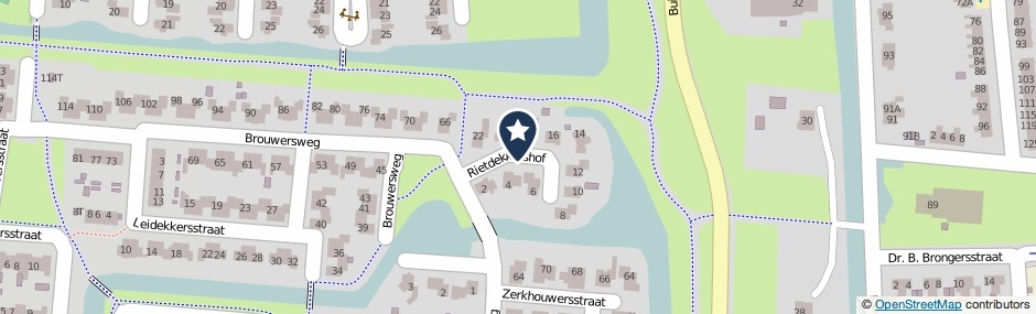 Kaartweergave Rietdekkershof in Veendam