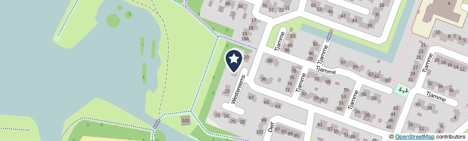 Kaartweergave Westereems 21 in Veendam