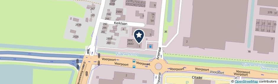 Kaartweergave Arsenaal 1-A in Veenendaal