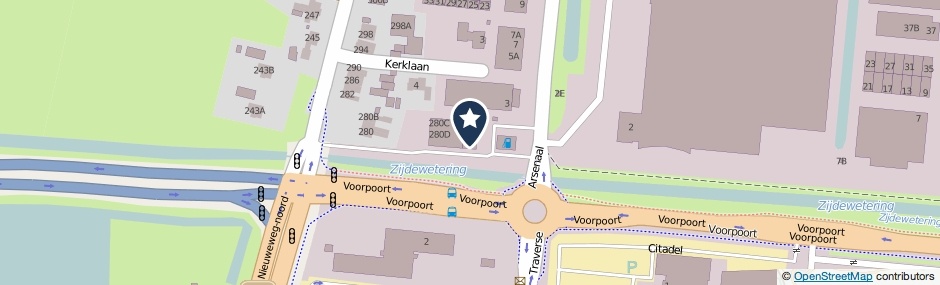 Kaartweergave Arsenaal 1 in Veenendaal