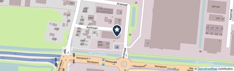 Kaartweergave Arsenaal 3-A in Veenendaal