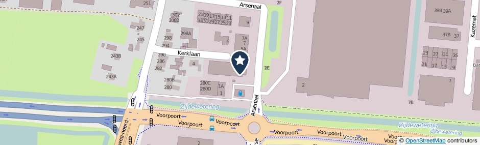Kaartweergave Arsenaal 3 in Veenendaal