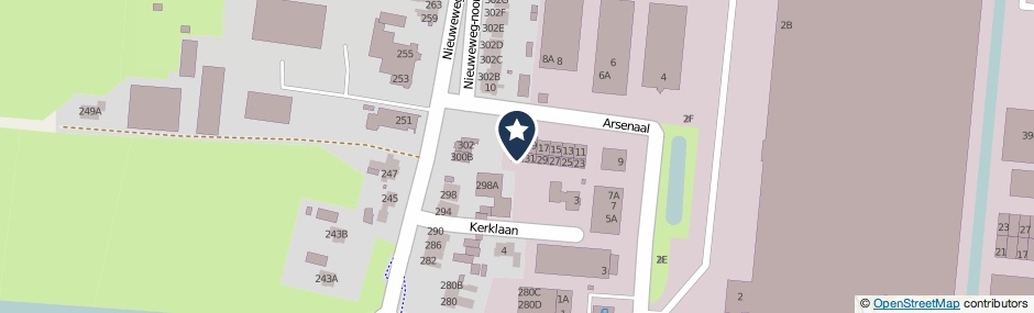 Kaartweergave Arsenaal 33 in Veenendaal