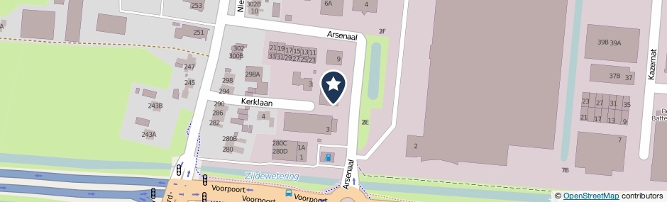 Kaartweergave Arsenaal 5 in Veenendaal