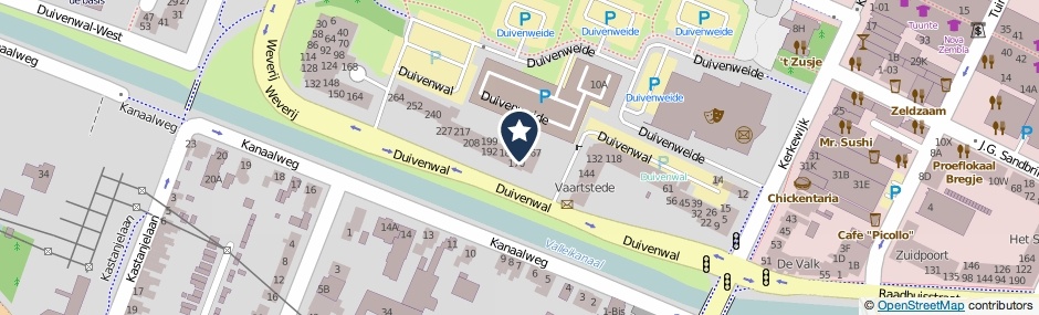 Kaartweergave Duivenwal 172-A in Veenendaal