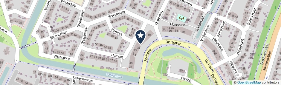 Kaartweergave Homoet 5-B in Veenendaal