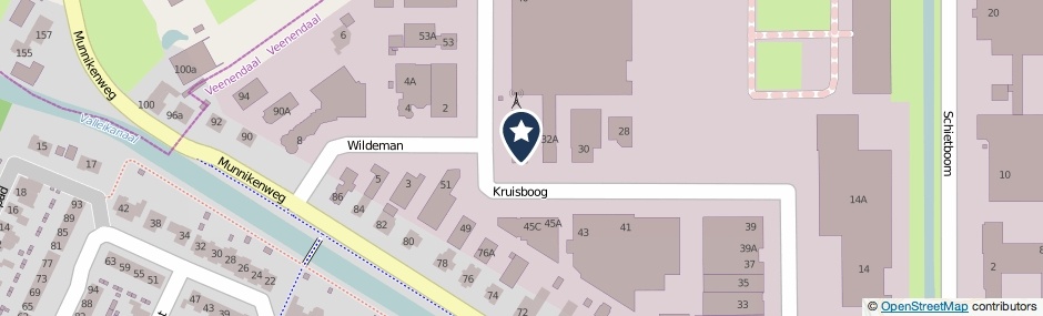 Kaartweergave Kruisboog 34 in Veenendaal