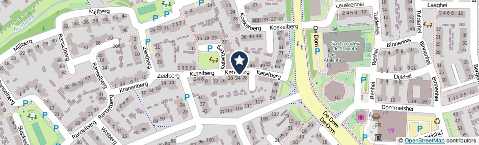 Kaartweergave Ketelberg in Veldhoven