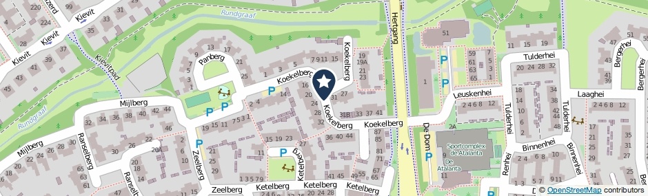 Kaartweergave Koekelberg in Veldhoven
