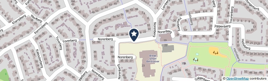 Kaartweergave Norenberg in Veldhoven