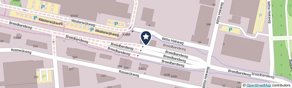Kaartweergave Breedbandweg 1 in Velsen-Noord
