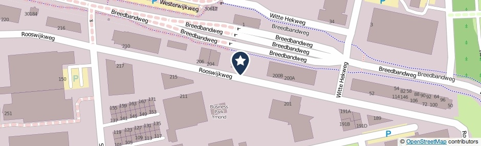 Kaartweergave Rooswijkweg 200-8000 in Velsen-Noord