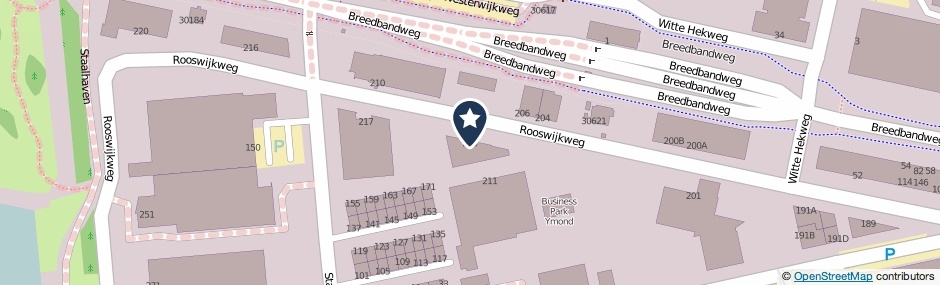 Kaartweergave Rooswijkweg 215 in Velsen-Noord