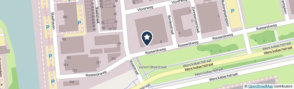 Kaartweergave Rooswijkweg 3 in Velsen-Noord