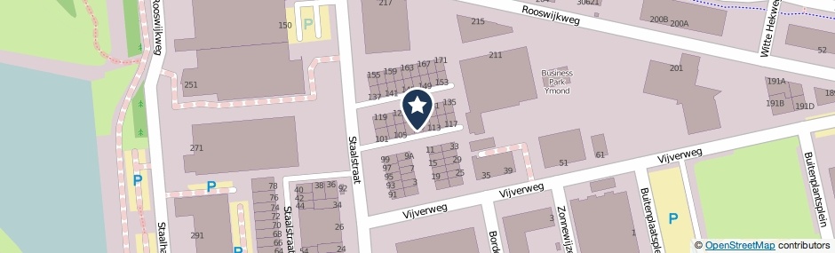 Kaartweergave Staalstraat 109-A in Velsen-Noord