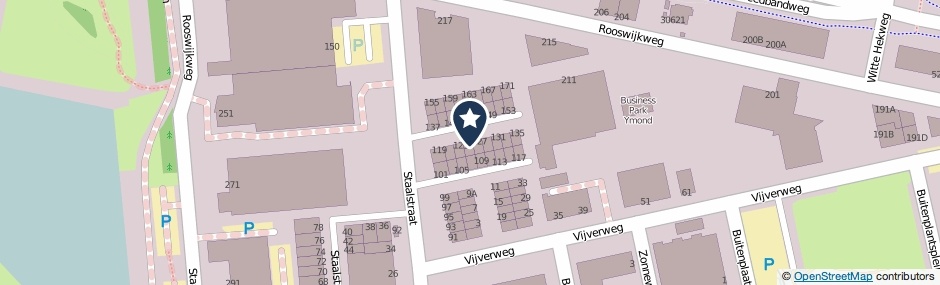 Kaartweergave Staalstraat 125 in Velsen-Noord