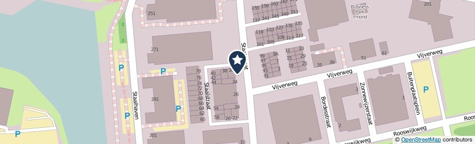 Kaartweergave Staalstraat 92 in Velsen-Noord