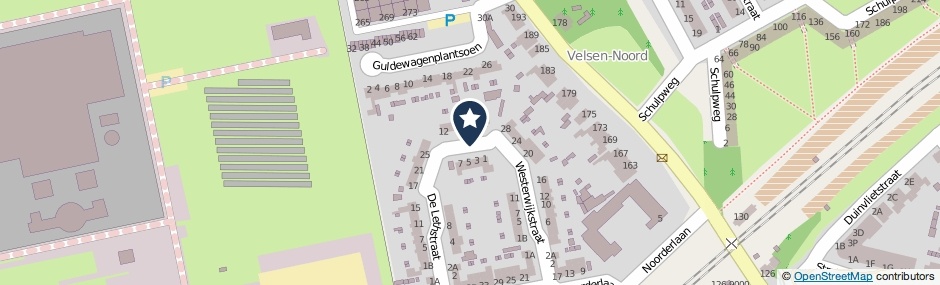 Kaartweergave Van Nidekstraat in Velsen-Noord
