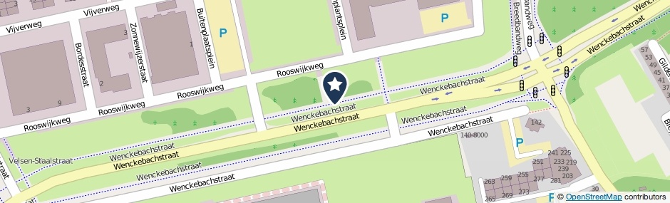 Kaartweergave Wenckebachstraat in Velsen-Noord