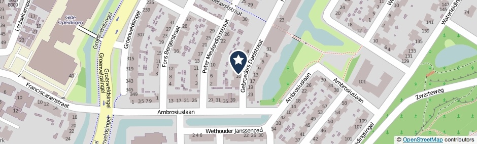 Kaartweergave Gebroeders Daelstraat 14 in Venlo