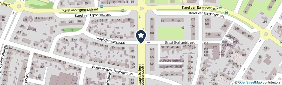 Kaartweergave Graaf Gerhardstraat in Venlo