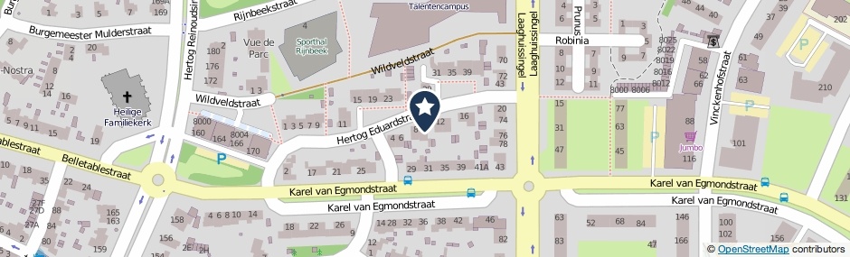 Kaartweergave Hertog Eduardstraat 10 in Venlo