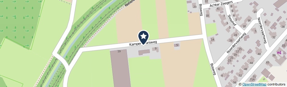 Kaartweergave Kamperdwarsweg in Venlo