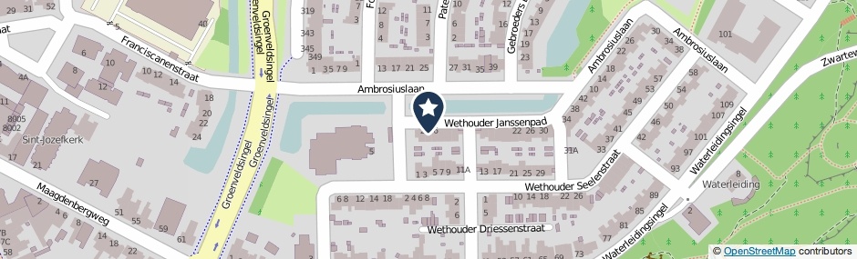 Kaartweergave Wethouder Janssenpad 4 in Venlo