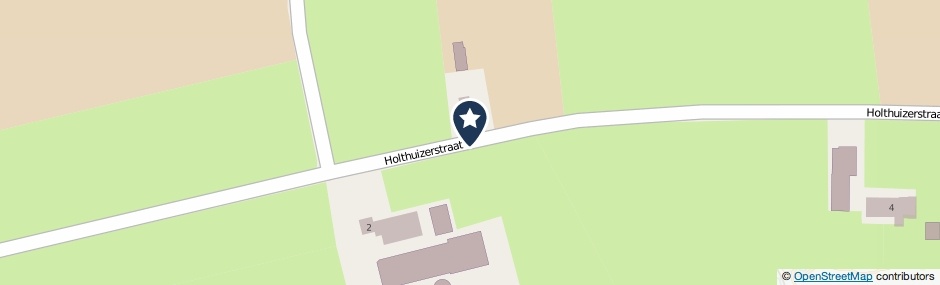 Kaartweergave Holthuizerstraat in Vethuizen
