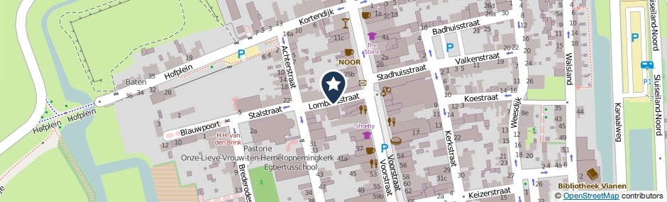 Kaartweergave Lombardstraat in Vianen (Utrecht)