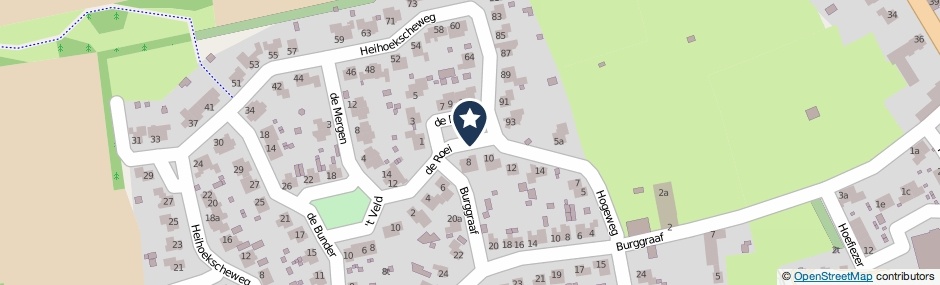 Kaartweergave De Roei in Vierlingsbeek