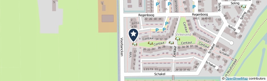 Kaartweergave Valk 21 in Vinkeveen